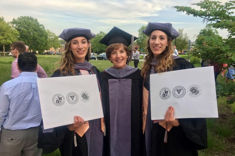 (From left) Lydia Carpenter, Valerie Ragan, Ann Carpenter at commencment.
