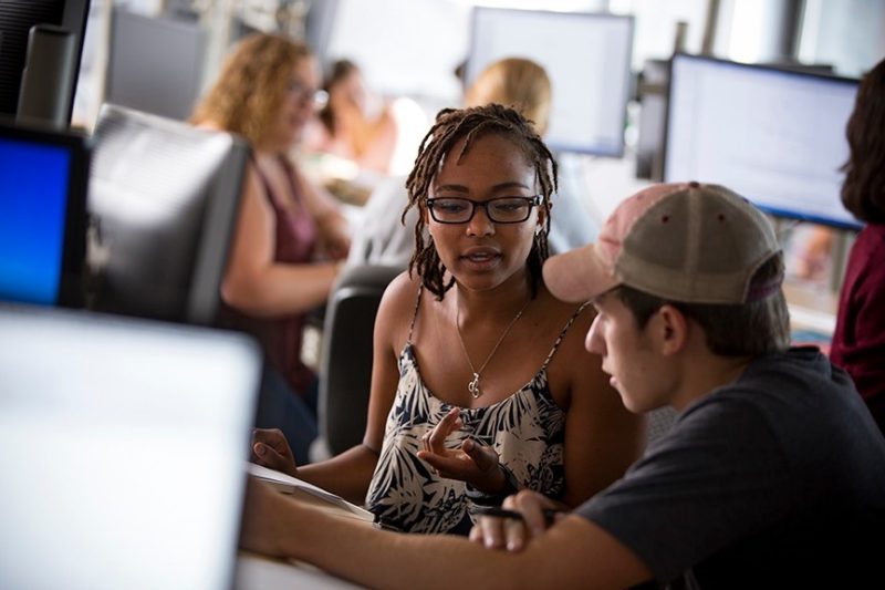 People sitting at a desk