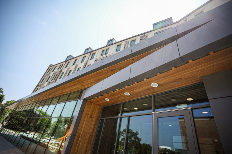 Exterior of Creativity and Innovation District Living-Learning Program Residence Hall