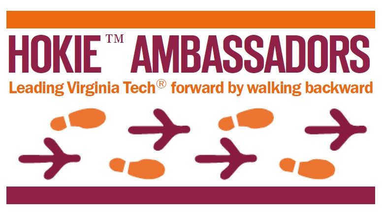 Hokie Ambassadors, Leading Virginia Tech forward by walking backward