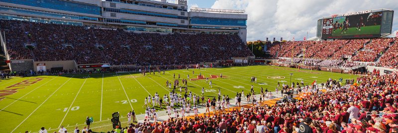A wide view of Lane Stadium