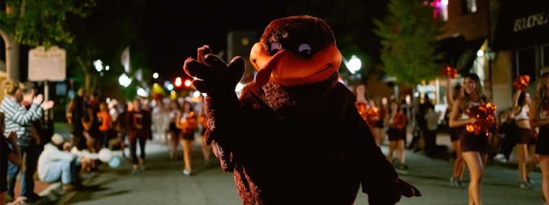 The HokieBird at the 2022 Homecoming Parade